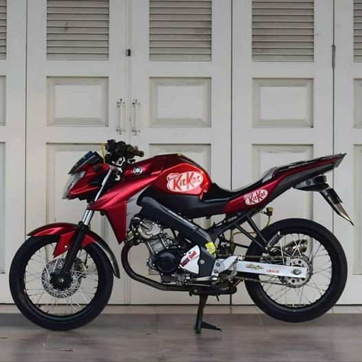 Modifikasi Vixion Hitam Merah