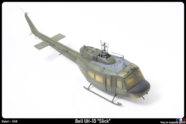 Peinture du Bell UH-1D d'Italeri au1/48.