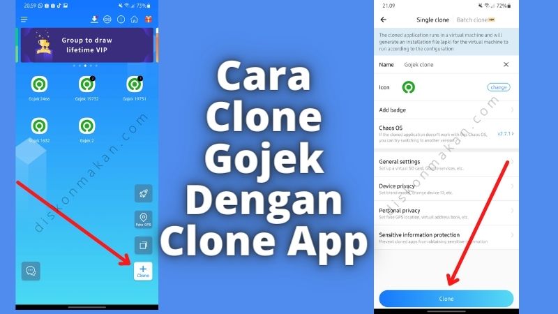 cara clone gojek