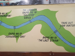 Line Diagram of the " River Rafting" route from Zimbabwe side of Victoria Falls.