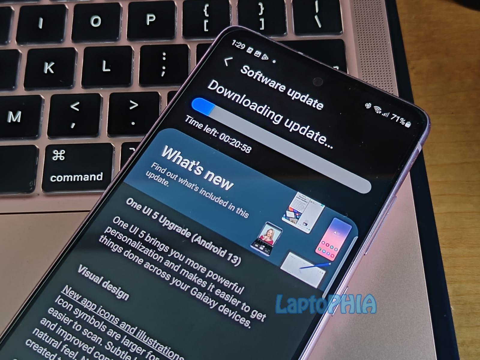 Langkah Update Android 13 dengan One UI 5.0 di Samsung Galaxy S20 FE Snapdragon