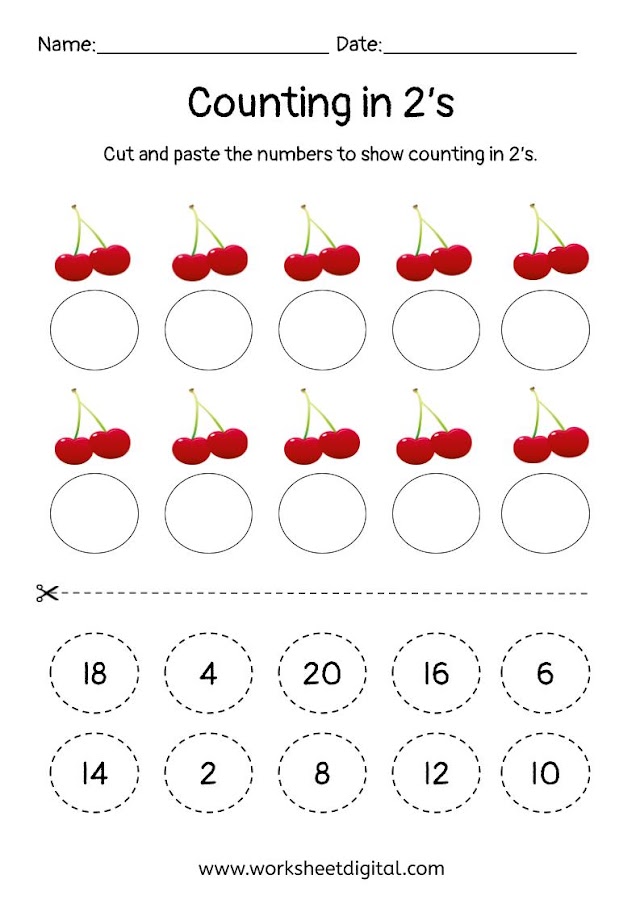 Counting in 2 - Cut and Paste Activity