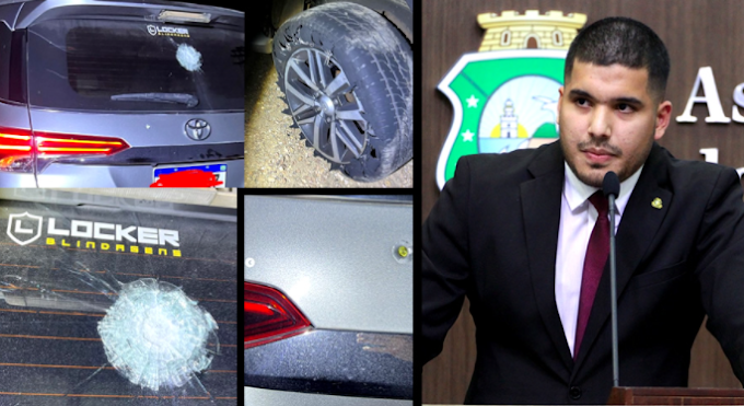 ATENTADO: Carro do Deputado Estadual André Fernandes é fuzilado no Ceará
