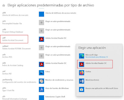 Como elegir la aplicación por defecto para abrir determinados tipos de archivos