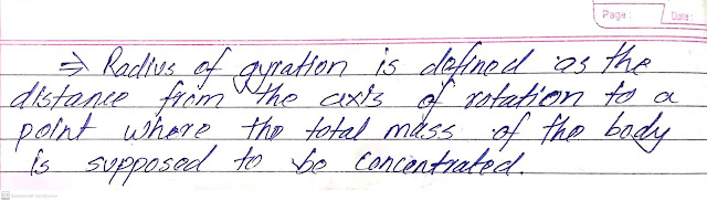 Define the term moment of inertia and radius of gyration. Class 12 Physics  Rotational Dynamics