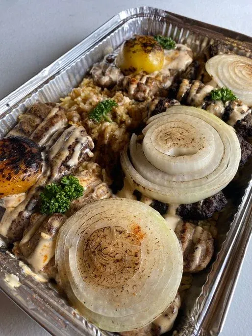 Arabo Knights kebab platter