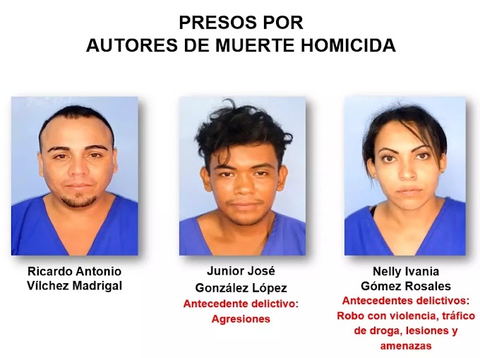 Dos hombres y una mujer son detenidos en nicaragua por el crimen de un hombre en el Malecón de Granada