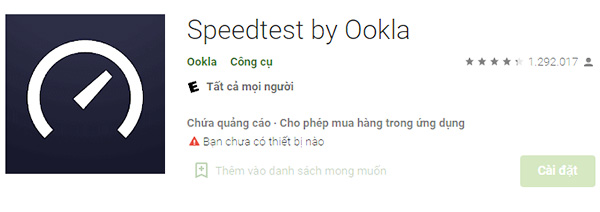 Tải Speedtest - Ứng dụng đo tốc độ mạng, wifi miễn phí a