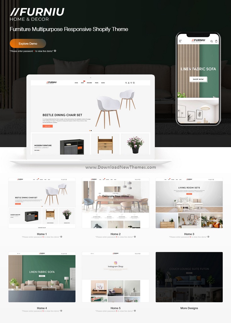 Furniu - Furniture Multipurpose Responsive Shopify Theme