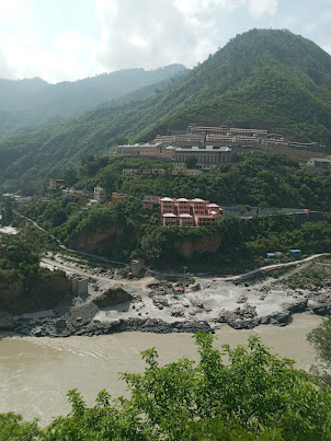 View of Himalayas from Devprayag.