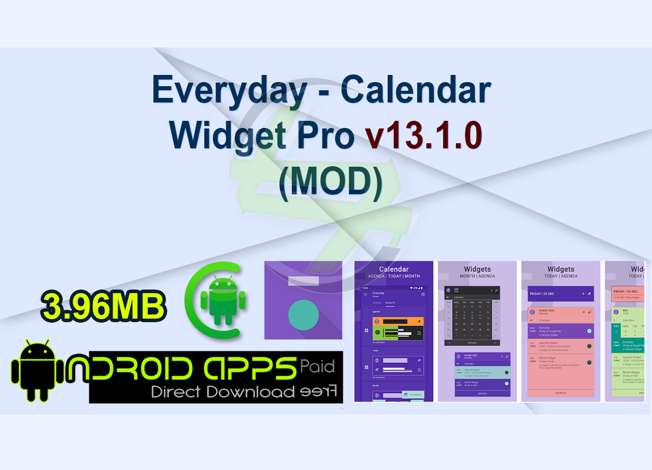 Everyday – Calendar Widget Pro v13.1.0 (MOD)