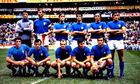 Selección de ITALIA - Temporada 1969-70 - Enrico Albertosi, Giacinto Facchetti, Roberto Rosato, Angelo Domenghini, Roberto Boninsega y Luigi Riva; Mario Bertini, Pierluigi Cera, Alessandro Mazzola, Giancarlo de Sisti y Tarcisio Burgnich - ITALIA 4 (Boninsegna, Riva, Burgnich y Rivera), ALEMANIA FEDERAL 3 (Schnellinger, Held y Müller) - 17/06/1970 - Mundial de México 1970, semifinal - Ciudad de México, México, estadio Azteca - Inolvidable partido que quedará para siempre en la historia de los Mundiales