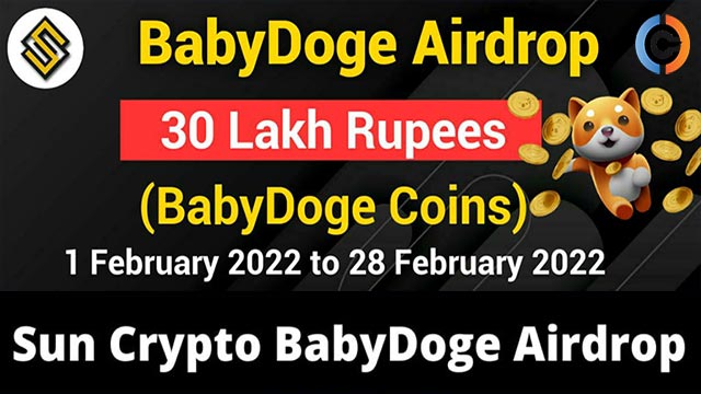 SUN CRYPTO BabyDoge Airdrop of 40K USD Free