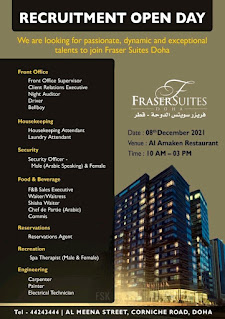 Fraser Suites Multiple Staff Jobs Recruitment For Doha, Qatar Location