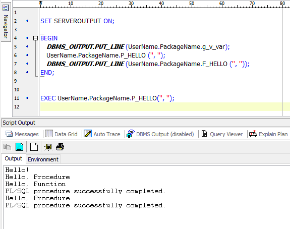 Execute Package