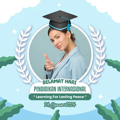 pasang twibbon hari pendidikan internasional 2024 tanpa watermark