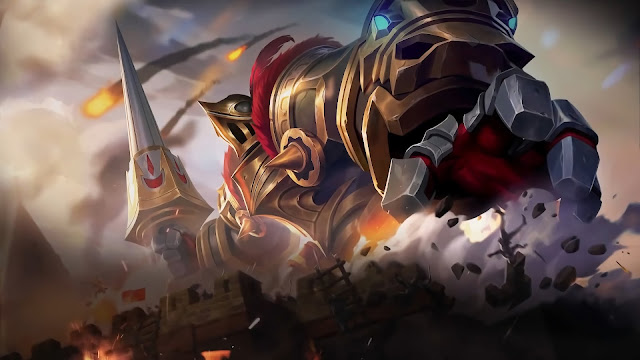 grock castle guard elite skin mobile legends wallpaper hd