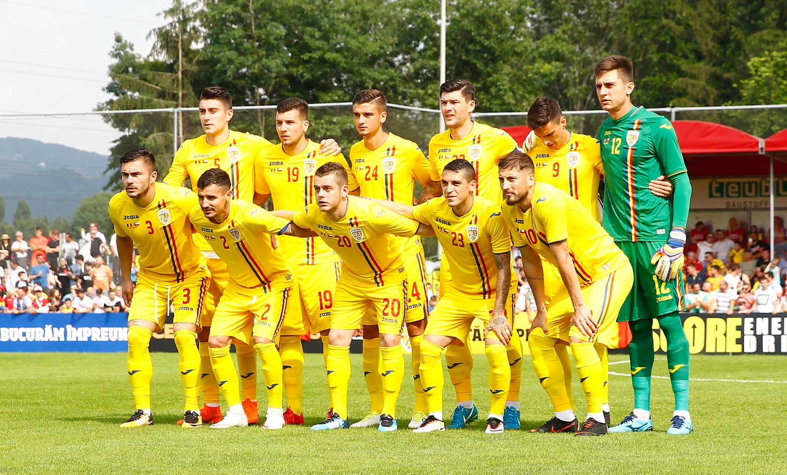 Formación de Rumania ante Chile, amistoso disputado el 31 de mayo de 2018