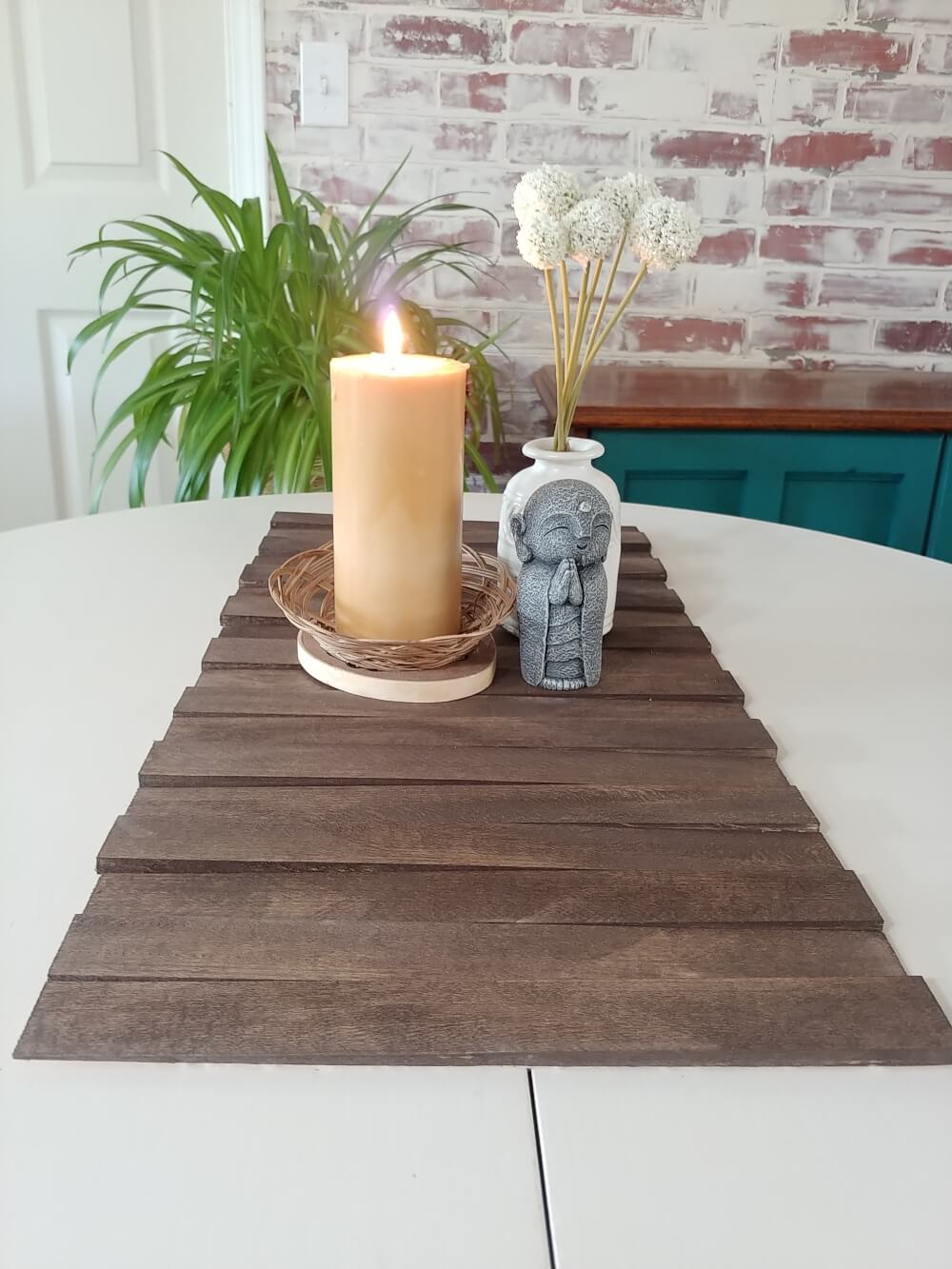 Repurposed Wood Shim Table Runner