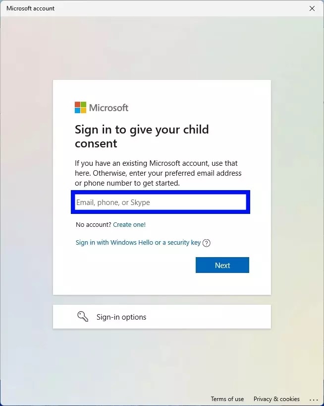 parent-account-confirmation-windows-11-msa