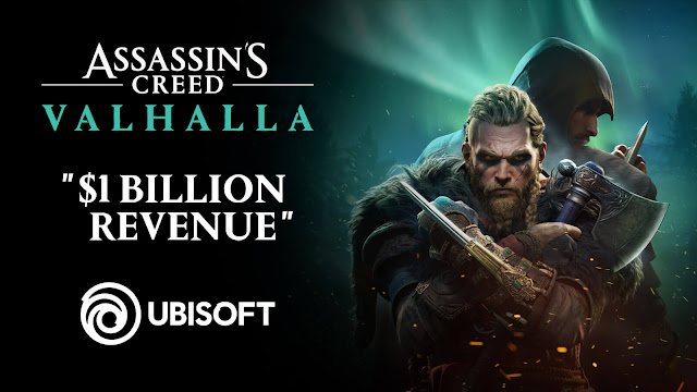 assassin's creed valhalla highest 1 billion revenue lifetime ac series earning 2020 action role-playing game ubisoft google stadia pc playstation ps4 ps5 xb1 x1 xsx