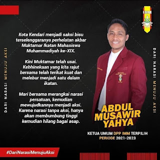 Ini Nama Ketua Baru DPP IMM Hasil Muktamar ke XlX di Kendari