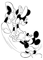 Minnie Mouse and Mickey Mouse coloring page