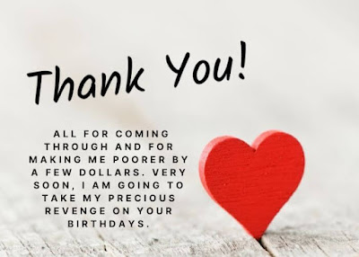 Funny Thank You For Birthday Wishes