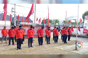 Peringati HUT Ke-49 PDIP, DPC PDIP Kota Sukabumi Gelar Upacara di Halaman Sekretariat