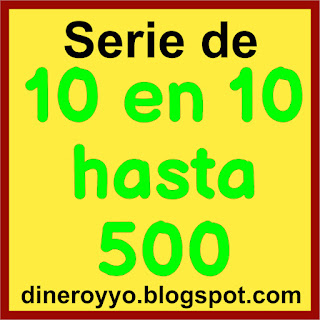 serie de 10 en 10 hasta 500