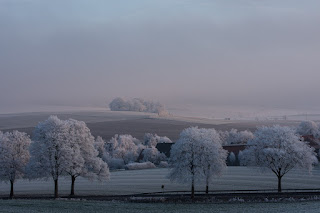 Naturfotografie Landschaftsfotografie Naturschauspiel Raureif Weserbergland