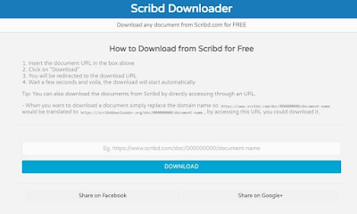 Cara download scribd lewat Scribddownloader.org