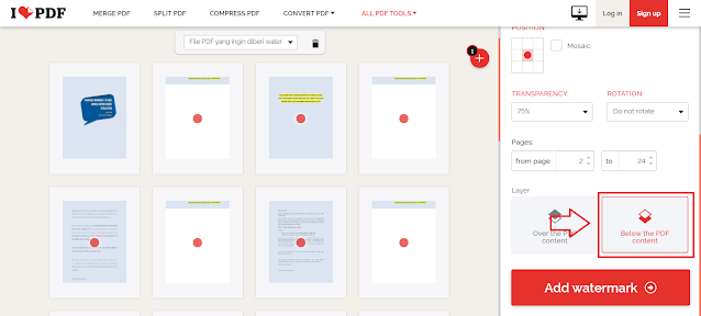 Cara Menambahkan Watermark Text/Gambar Pada File PDF