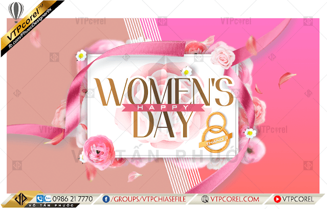 Poster Happy Women't day 8 march beauty