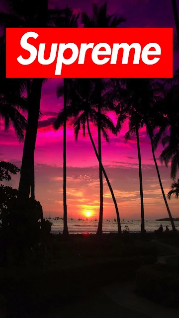 Supreme Tropical Sunset Wallpaper For Phone