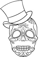 Sugar skull coloring page