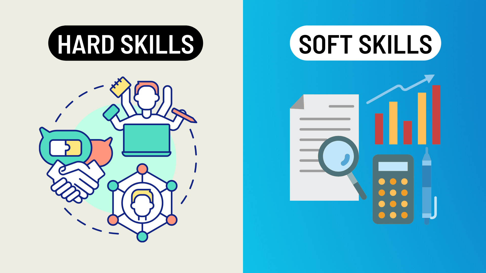 There are two types of skills [Soft Skills & Hard Skills]