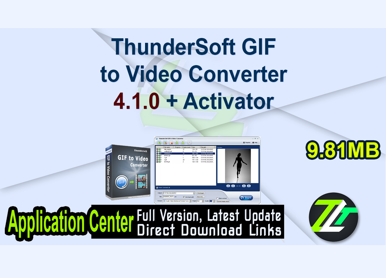 ThunderSoft GIF to Video Converter 4.1.0 + Activator