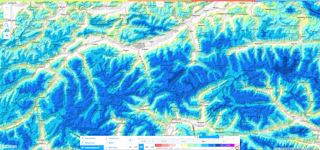 Neve fresca nelle 24 h della prima serie di precipitazioni (tra il 01/11 ed il 02/11/2021)