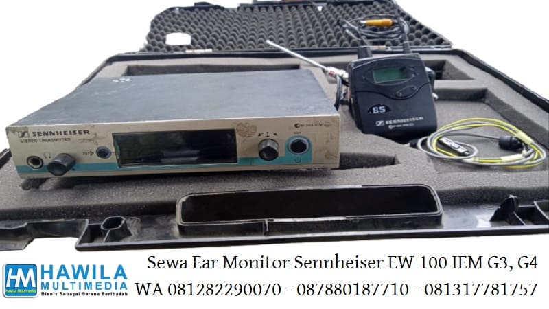 Sewa in ear monitor wireless Sennheiser EW 100 IEM G3, G4 | Rental Clip On  Wireless | Penyewaan Headet Microphone