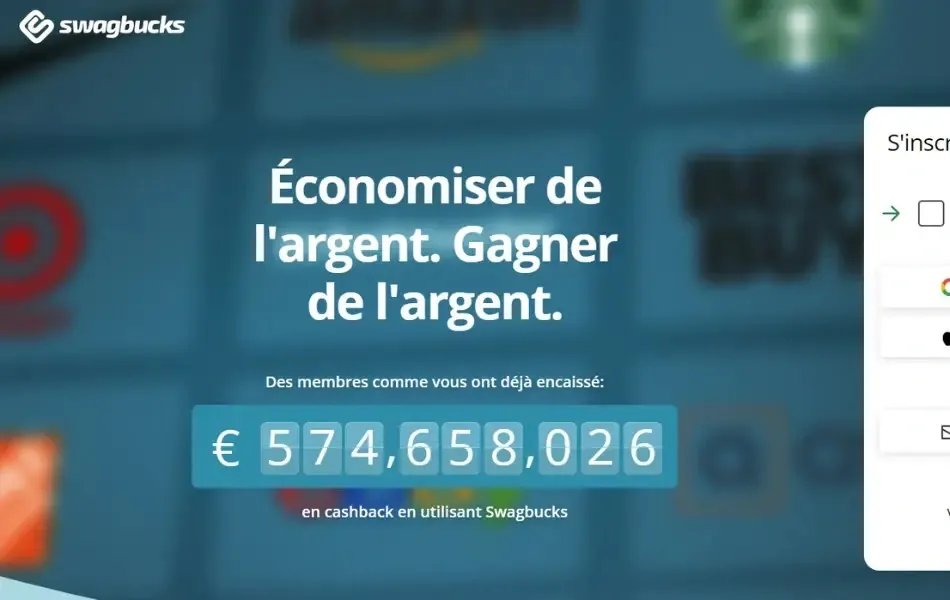 Page d'accueil  Swagbucks