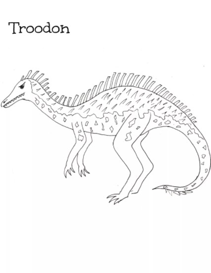 Download Printable Troodon Coloring Pages Pdf