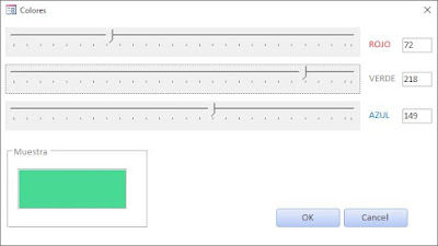 Slider en Access