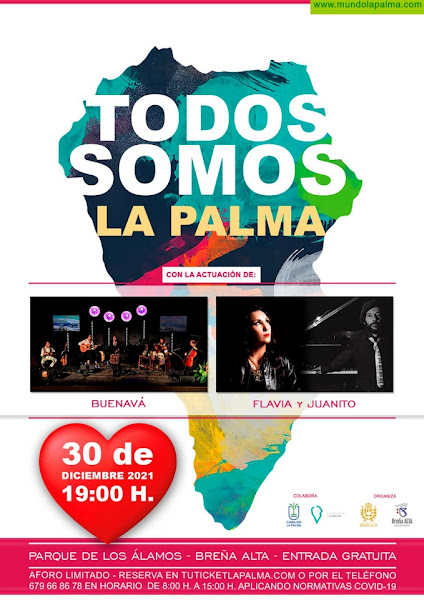Breña Alta celebra “Todos somos La Palma”, un concierto solidario de apoyo a los damnificados del volcán