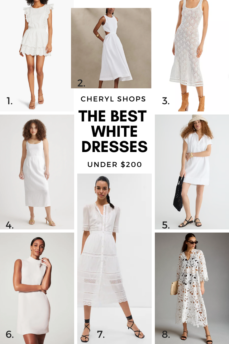 The best white dresses under $200 - Cheryl Shops