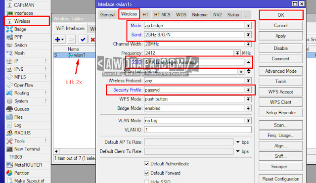 Konfigurasi Wlan1 - SSID