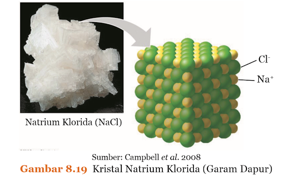 Gambar Kristal Natrium Klorida (Garam Dapur)