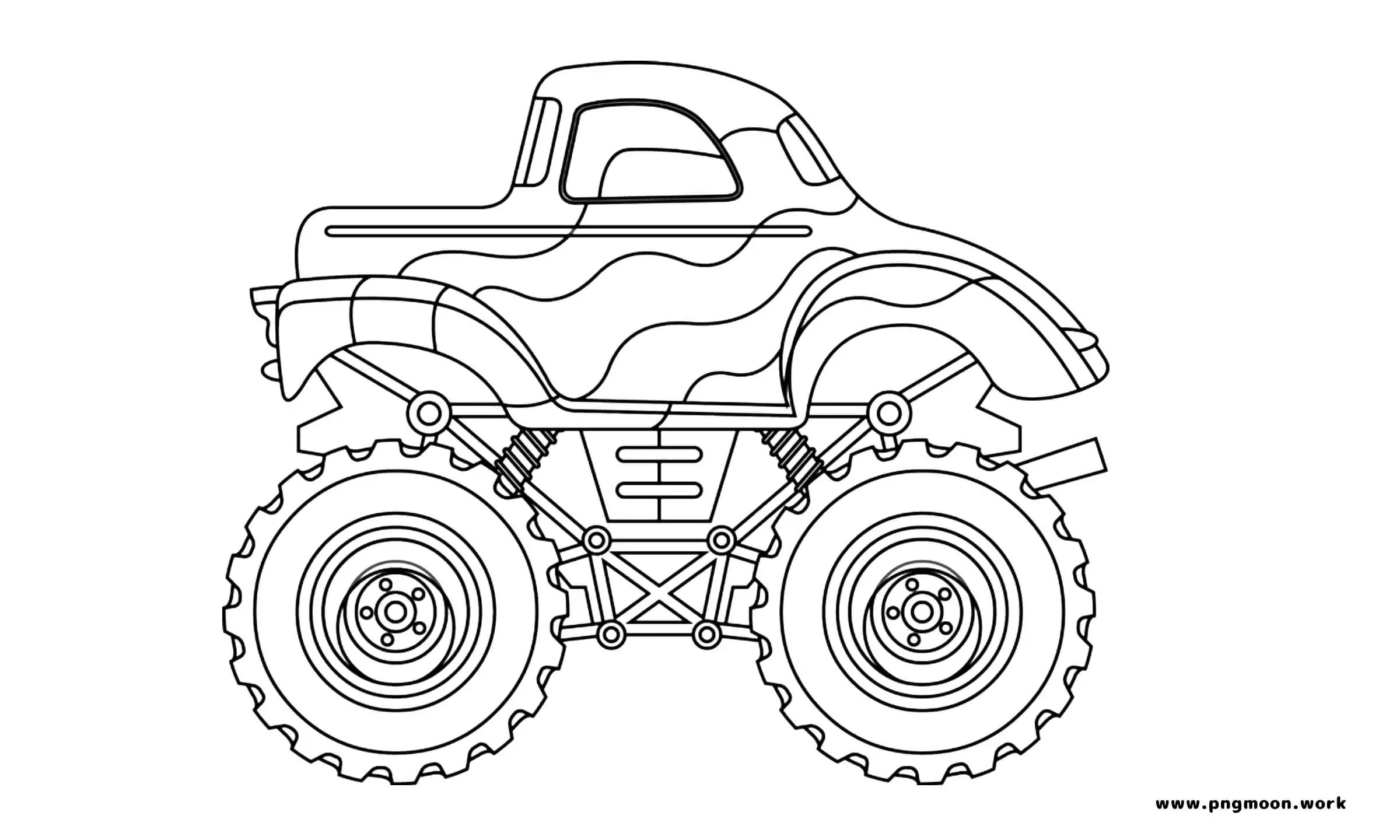 Monster Truck Coloring Pages - Pngmoon- PNG images, Coloring Pages