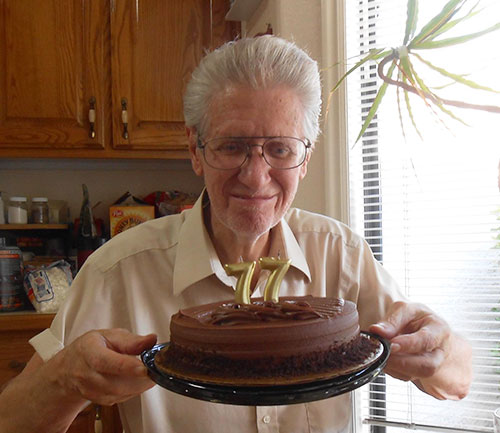 Richard at his 77th birthday party (Source: Palmia Observatory)