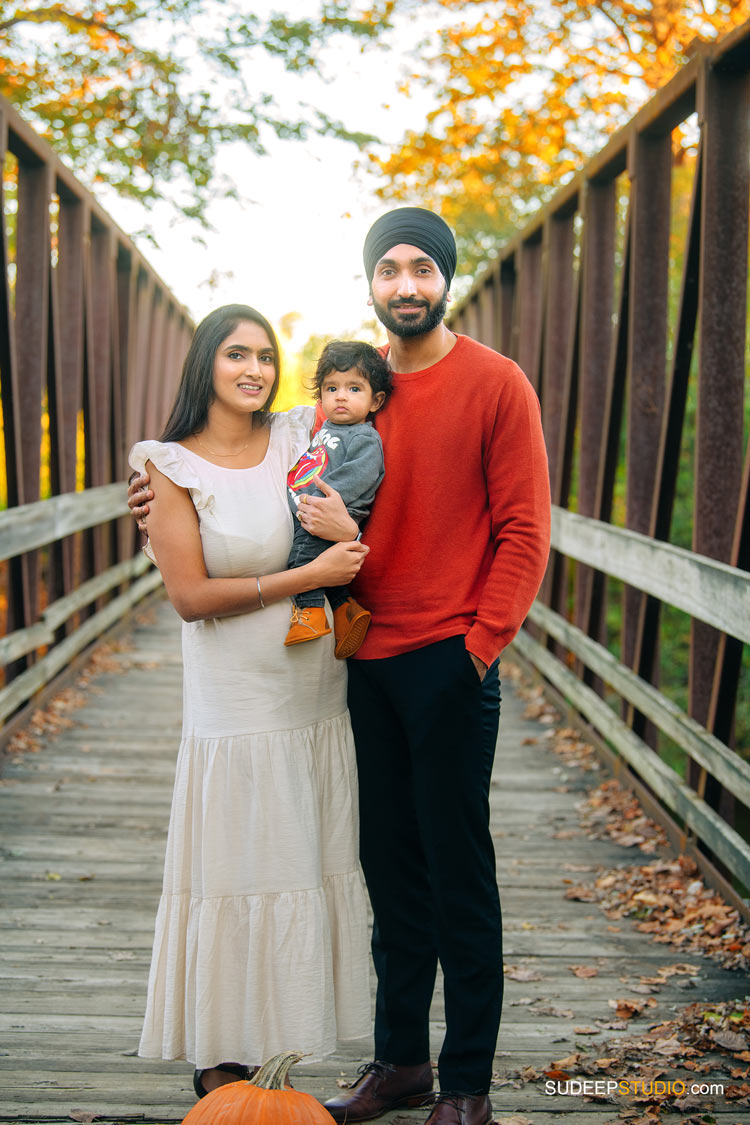 Punjabi Sikh Indian Family Photography in Fall Color Nature in Nichols Arboretum by SudeepStudio.com Ann Arbor Canton Family Portrait Photographer